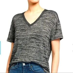 Rag & Bone gray/black V-neck T-Shirt size Small